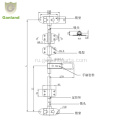 GL-111119 Van Cargo Truck Door Door Stocking Gear 22 мм